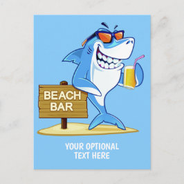 Cartão postal personalizado com Shark engraçado