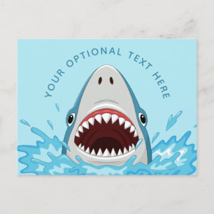 Cartão postal personalizado com Shark engraçado