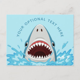 Cartão postal personalizado com Shark engraçado