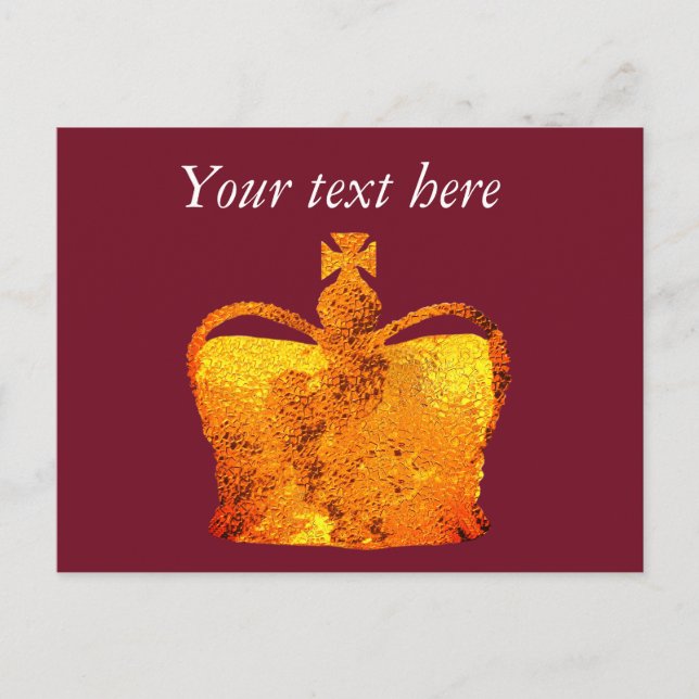 Cartão Postal Personalizado Coroa (Frente)