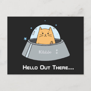 Cartão postal personalizado da Espaçonave Gato