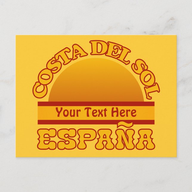 Cartão postal personalizado da espanha Costa Del S (Frente)