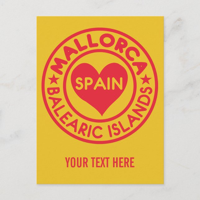 Cartão postal personalizado da Espanha MALLORCA (Frente)
