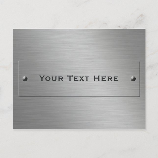 Cartão postal personalizado de aparência metálica (Frente)