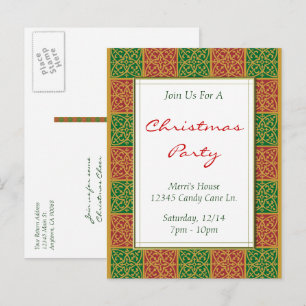 Cartão postal personalizado de festa de Natal com