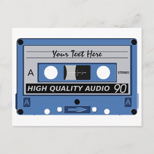 Cartão postal personalizado de fita cassete (Frente)