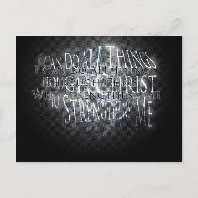 Cartão postal personalizado de força (Frente)