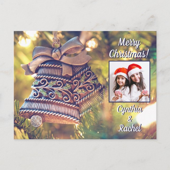 Cartão postal personalizado de fotografia e texto  (Frente)