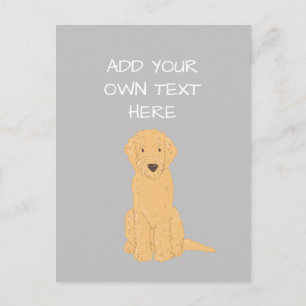 Cartão postal Personalizado de Nome de Cão Golde