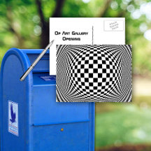 Cartão Postal Personalizado de Op Art