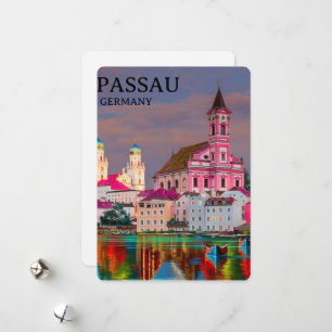 Cartão postal personalizado de Passau, cartão da A