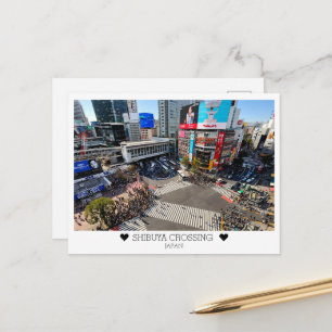Cartão Postal Personalizado, de SHIBUYA CROSSING com Amor