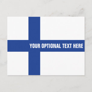 Cartão postal personalizado de Sinalizador finland