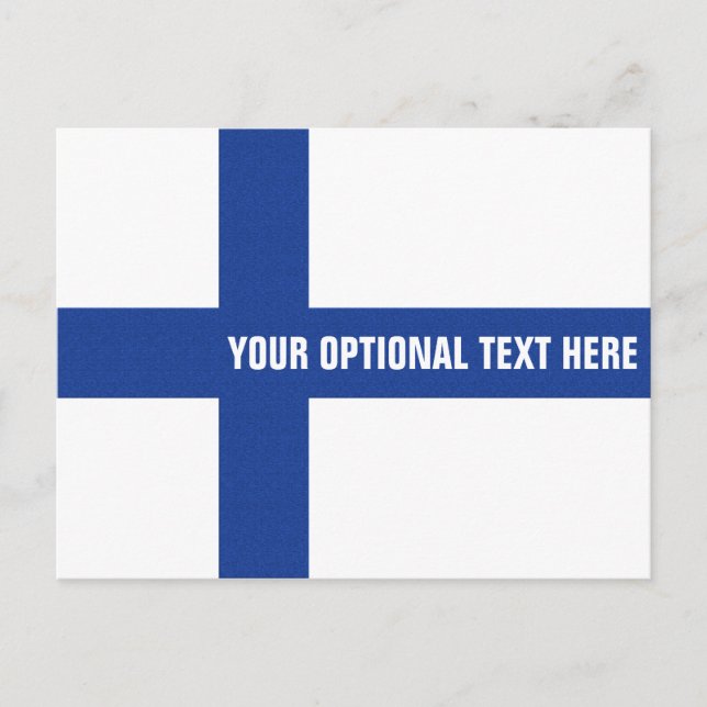 Cartão postal personalizado de Sinalizador finland (Frente)