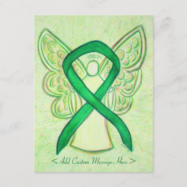 Cartão postal personalizado do Angel de sensibiliz (Frente)