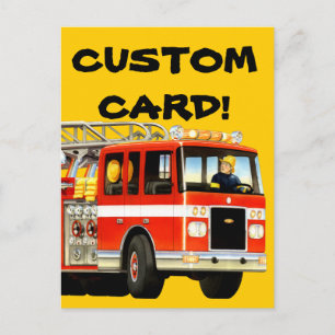 Cartão postal personalizado do caminhão de bombord