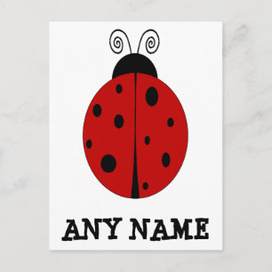CARTÃO POSTAL personalizado do design LADYBUG com