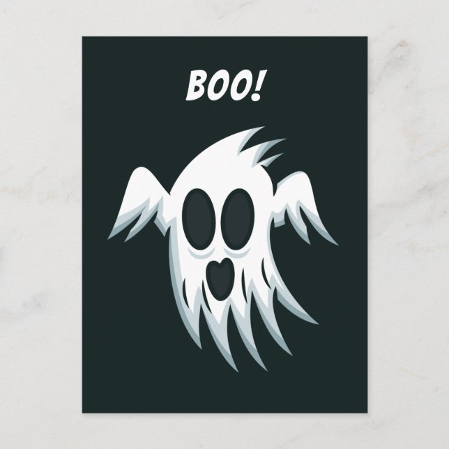Cartão postal personalizado do Halloween Ghost (Frente)