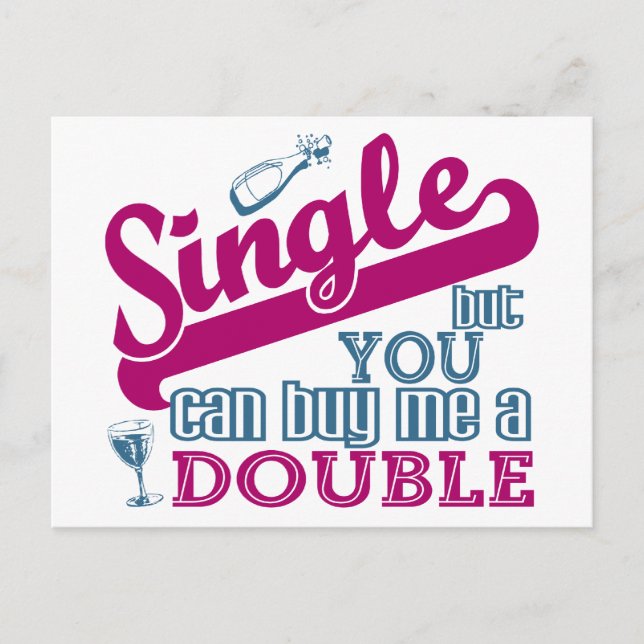 Cartão postal personalizado do solteiro (Frente)