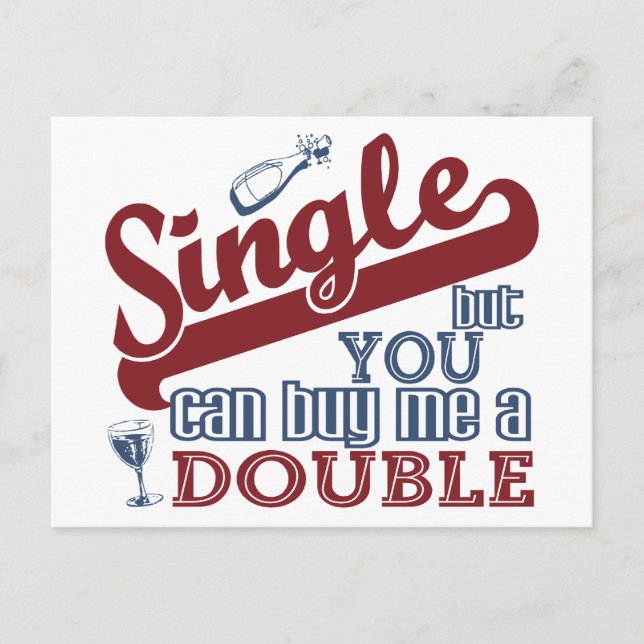 Cartão postal personalizado do solteiro (Frente)