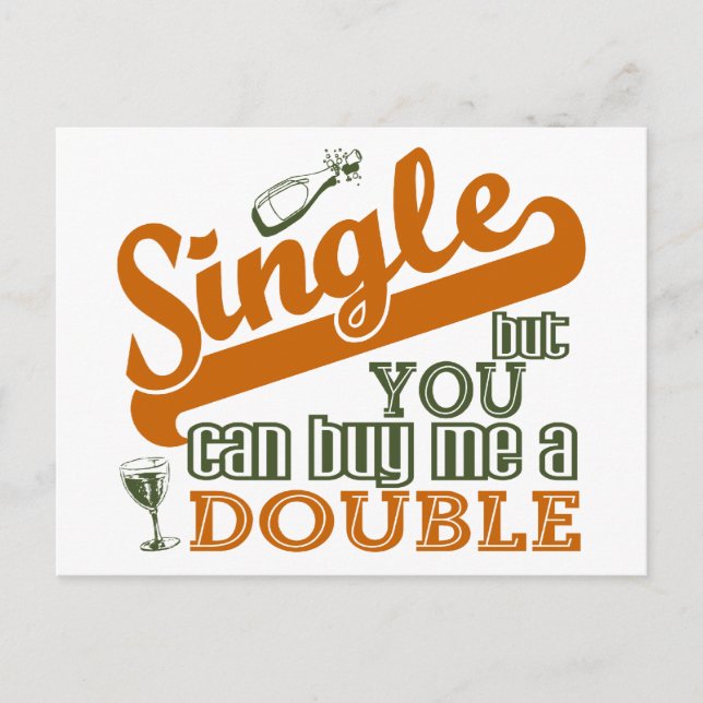 Cartão postal personalizado do solteiro (Frente)