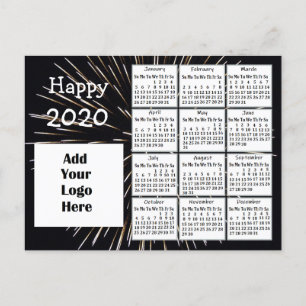 Cartão Postal Personalizado Feliz 2020 Novo Ano Personalizado