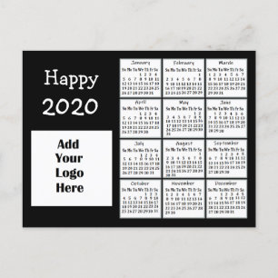Cartão Postal Personalizado Feliz 2020 Novo Ano Personalizado