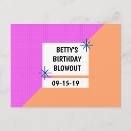 Cartão Postal Personalizado - Geométrico Aniversário Salve a Dat