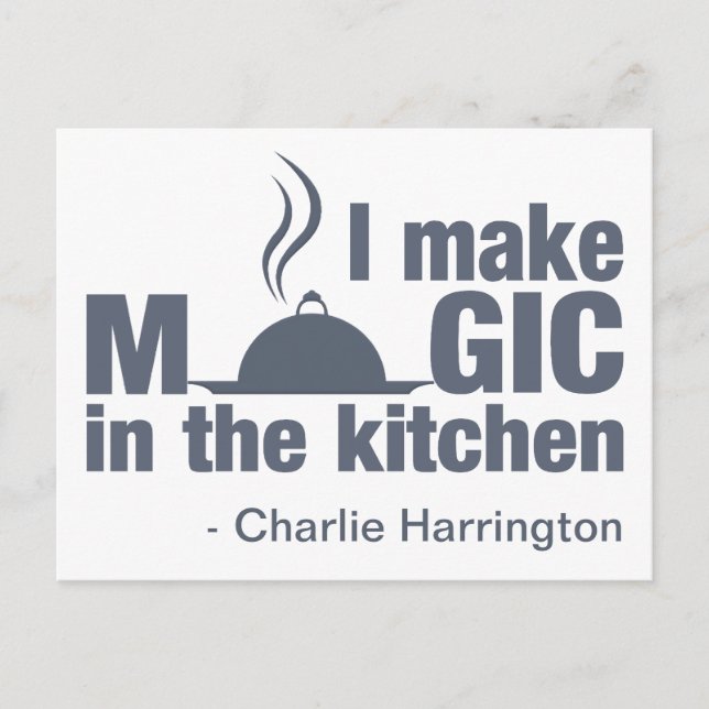 Cartão postal personalizado "I Make Magic" (Frente)