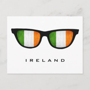 Cartão postal personalizado Irlanda Shades com tex