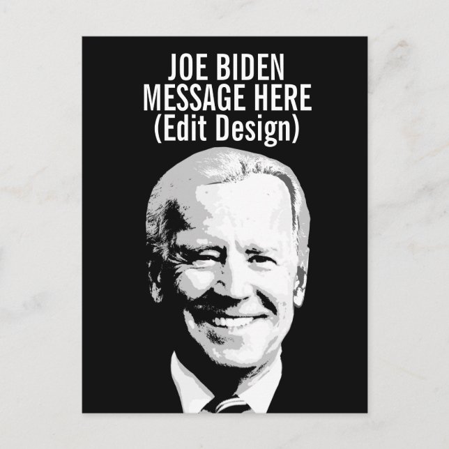 Cartão Postal Personalizado Joe Biden (Frente)