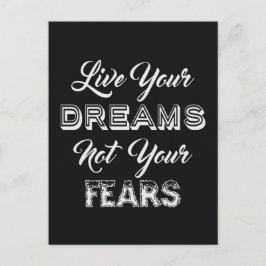 Cartão postal personalizado Live Your Dreams
