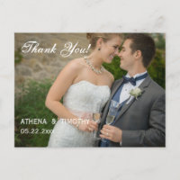 Cartão postal personalizado minimalista obrigado