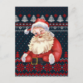 Cartão Postal Personalizado Papai Noel Pisca Tecel