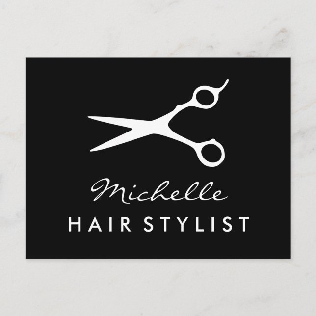 Cartão postal personalizado para cabeleireiro para (Frente)