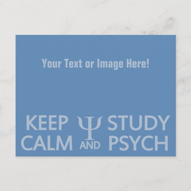 Cartão postal personalizado para Manter Calmo e Es (Frente)