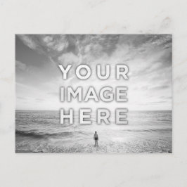 Cartão Postal Personalizado Personalizado 2 Foto Preto E Branco