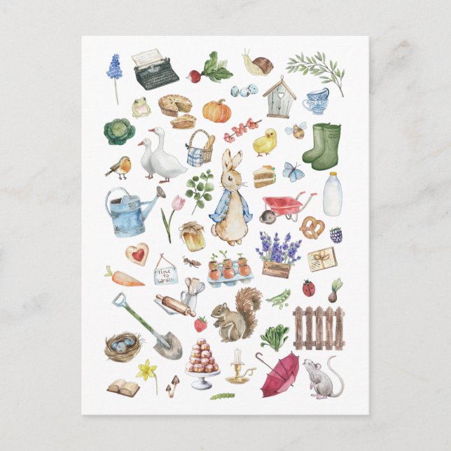 Cartão Postal personalizado peter o coelho (Frente)