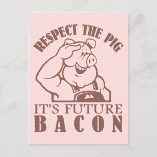 Cartão postal personalizado PIG TO BACON