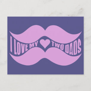 Cartão postal personalizado Pink Mustaches