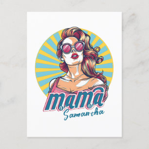 Cartão Postal Personalizado Retro Mama Pop Art (9)