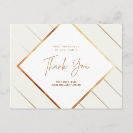 Cartão Postal Personalizado - Rico de Padrão de Folhagem Obrigad