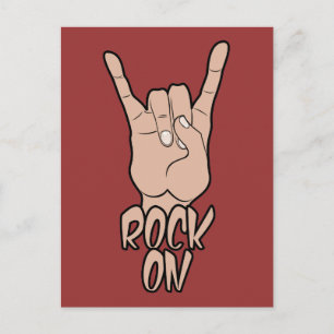 Cartão postal personalizado ROCK ON