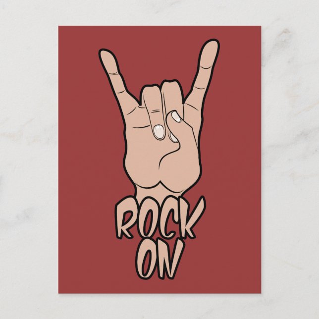 Cartão postal personalizado ROCK ON (Frente)