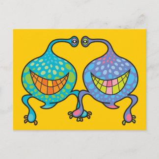 Cartão Postal Personalizado Sr. & Sra. Blob Cartoo