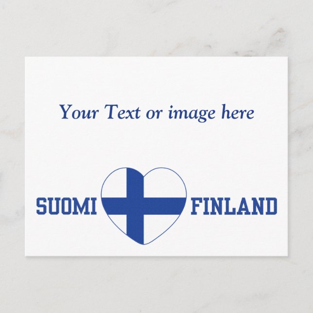 Cartão postal personalizado SUOMI FINLAND (Frente)