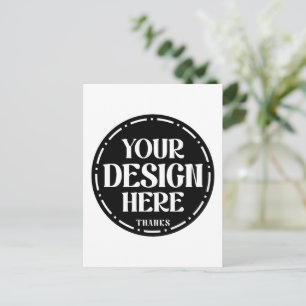 Cartão Postal personalizado, único, elegante e minimalista hersh