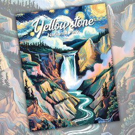 Cartão Postal Personalizado Van Gogh Yellowstone Inferior Cai Co