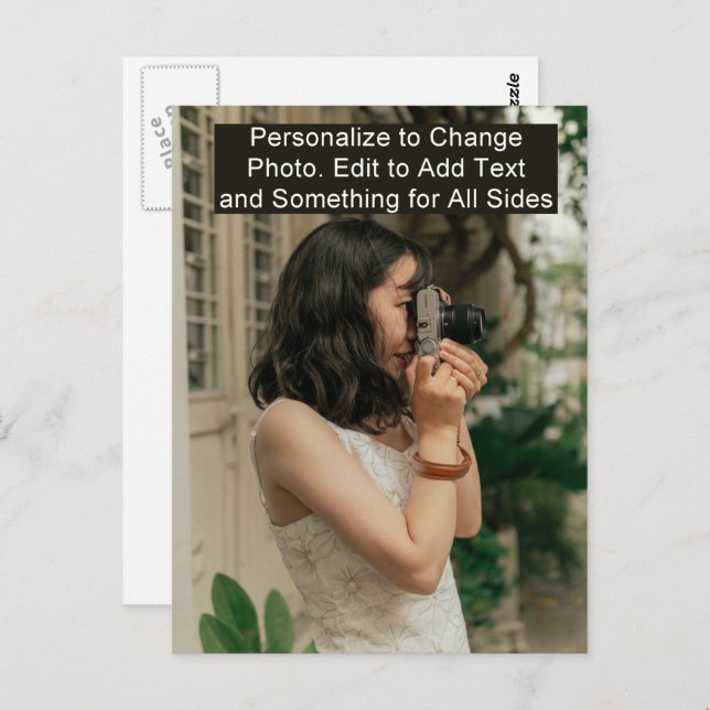 Cartão Postal Personalizar Cartão-Postal de Adicionar Nome (Frente/Verso)