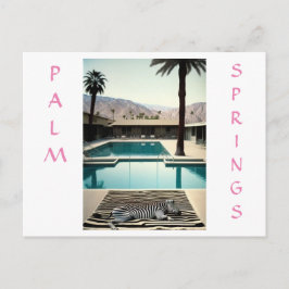 Cartão Postal Personalizar Feriado do Tema Zebra do Poolside Ret